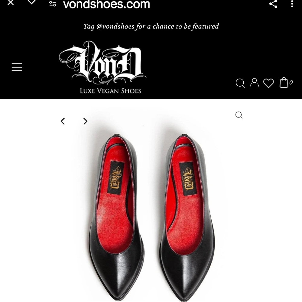 Kat Von D Black flats size 7